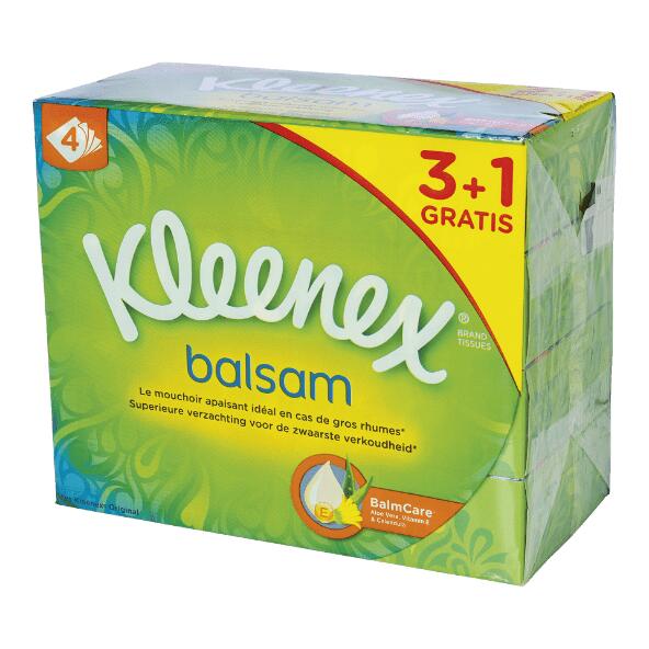 KLEENEX(R) 				Mouchoirs avec lotion, pack de 4