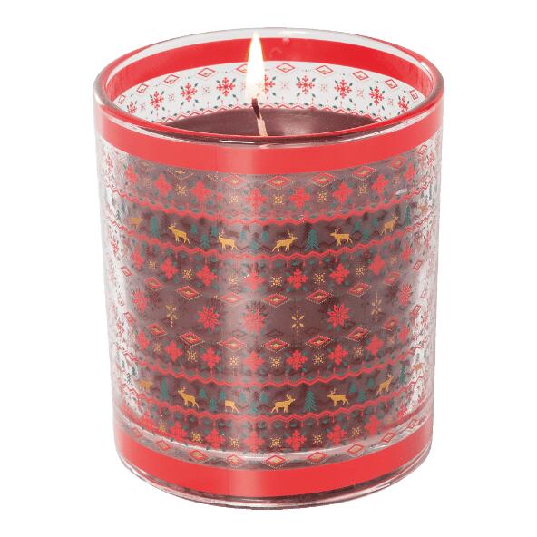 Verre avec bougie parfumée