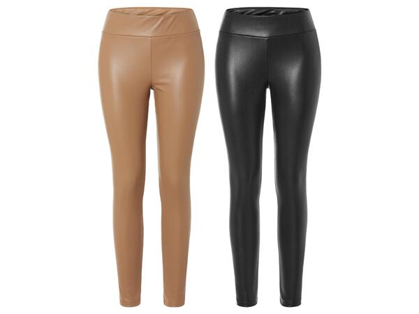 Leggings i läderimitation