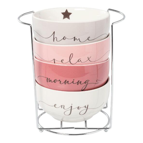 CROFTON(R) 				Mugs ou bol avec support, 4 pcs