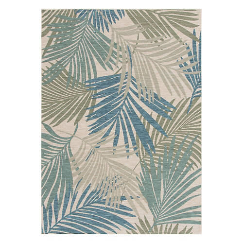 5' x 7' Outdoor Area Rug - Leaves