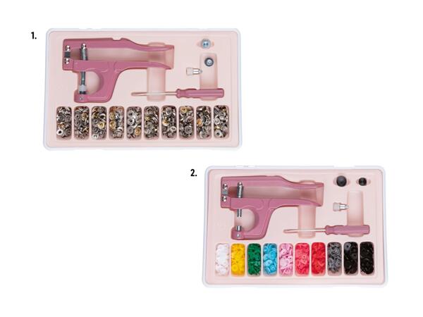 Set de boutons-pression avec pince