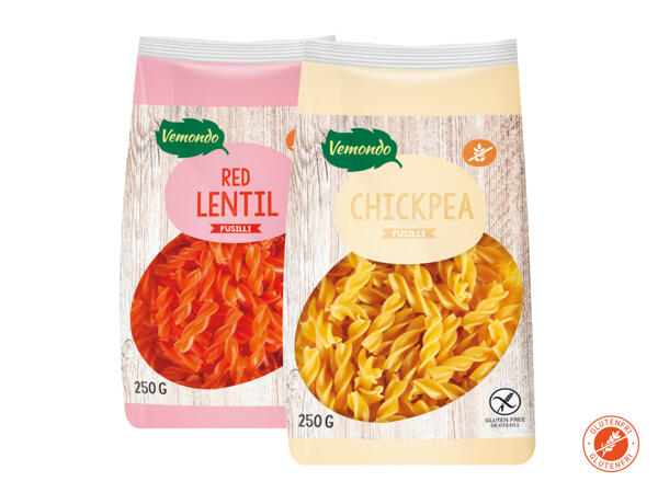 Fusilli av kikärtor/linser