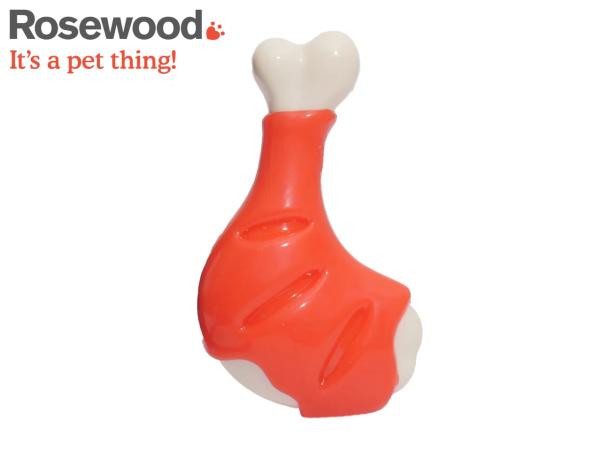 Rosewood Meaty Takeaway Dog Toys - Chicken Leg