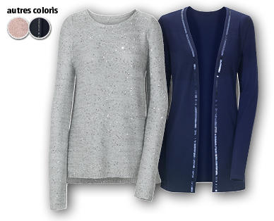 BLUE MOTION Pull-over/Cardigan à paillettes
