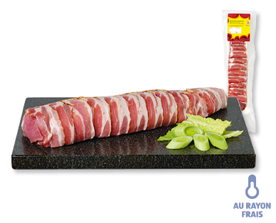 Filet de porc bardé de lard