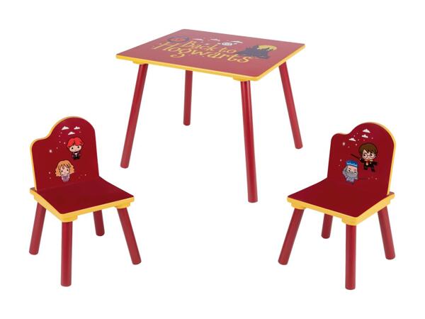 Ensemble table et chaises pour ­enfants, 3 pièces