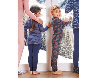 Children's Thermal Underwear 2pc - Blue, Camo or Black