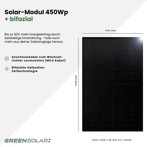 GREEN SOLAR Balkonkraftwerk Balkon 900/800 W