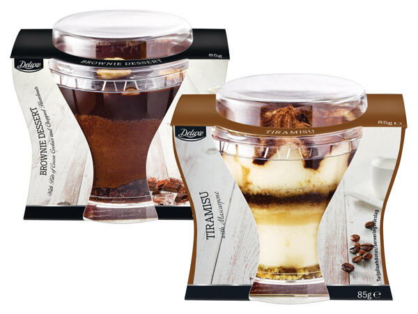 Brownie oder Tiramisu Dessert