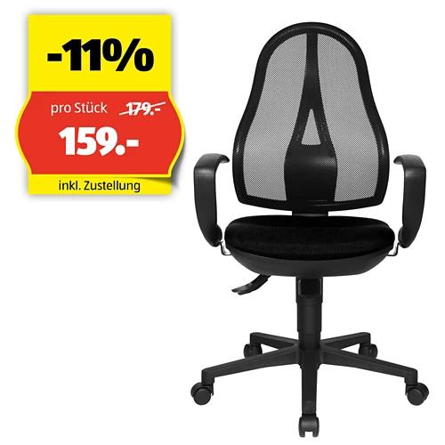 TOPSTAR Bürodrehstuhl Open Point SY OP20Q G20, Schwarz