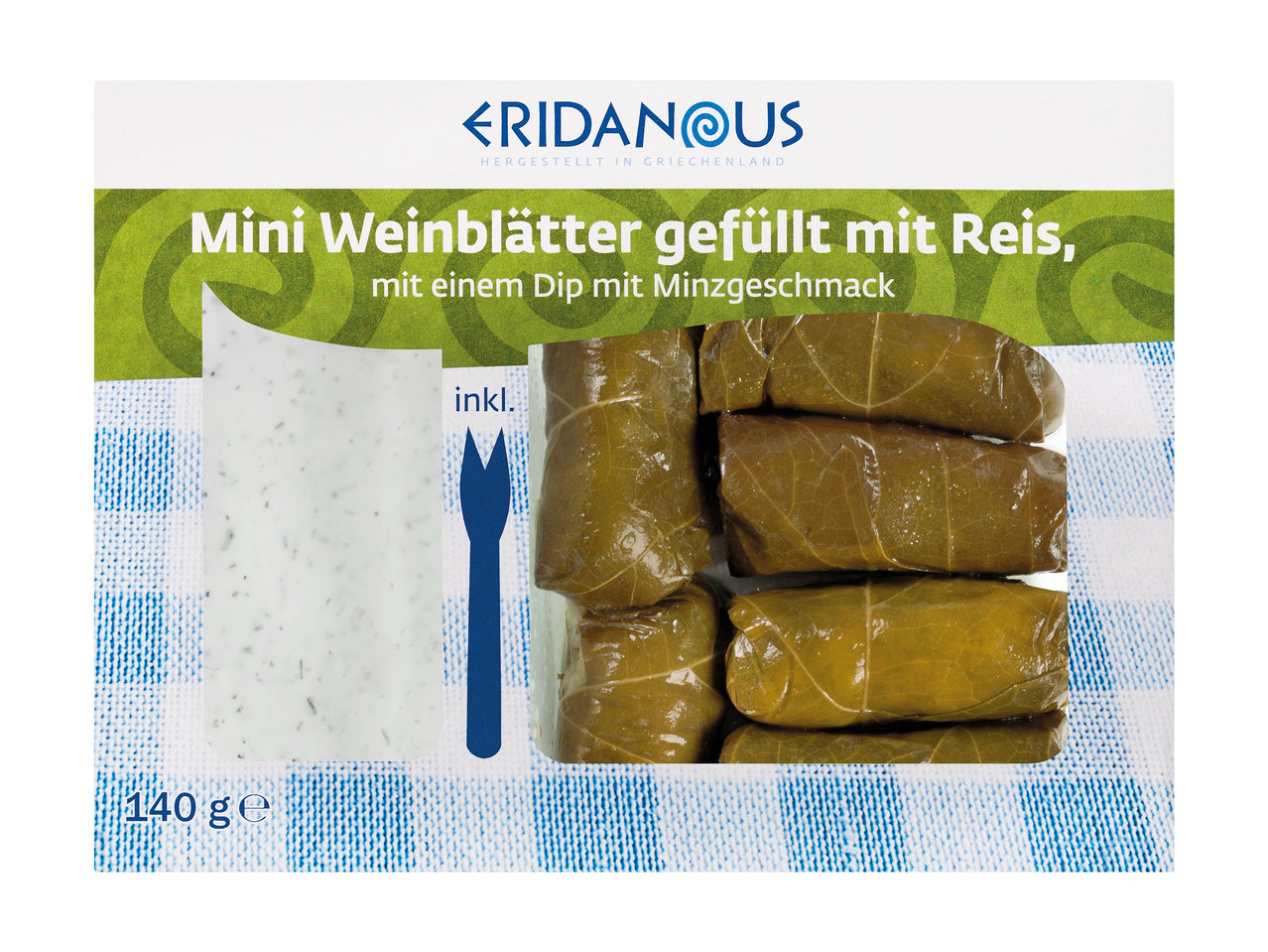 ERIDANOUS Mini Weinblätter gefüllt mit Reis