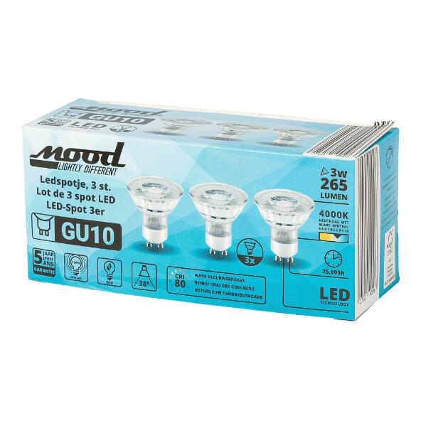 Ledspotjes, 3 st.