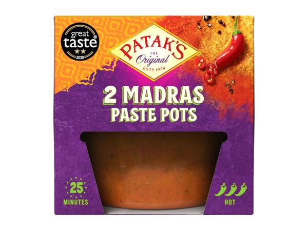 Pataks Paste Pots Madras 2x70g