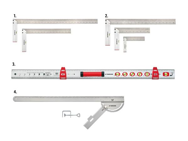 Anschlagwinkel-Set/​Sägeschiene/​Markierwasserwaage