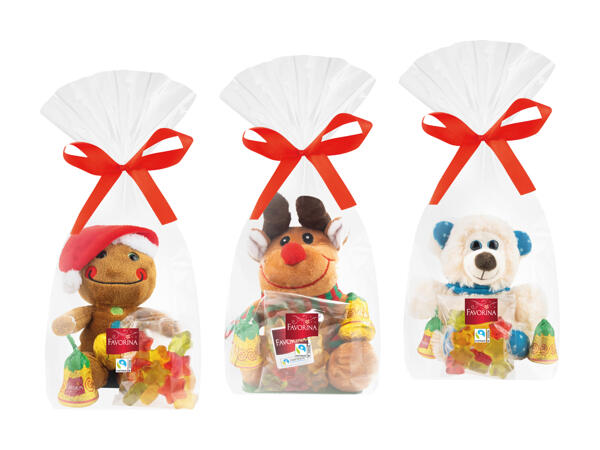 Figurines en peluche avec du chocolat