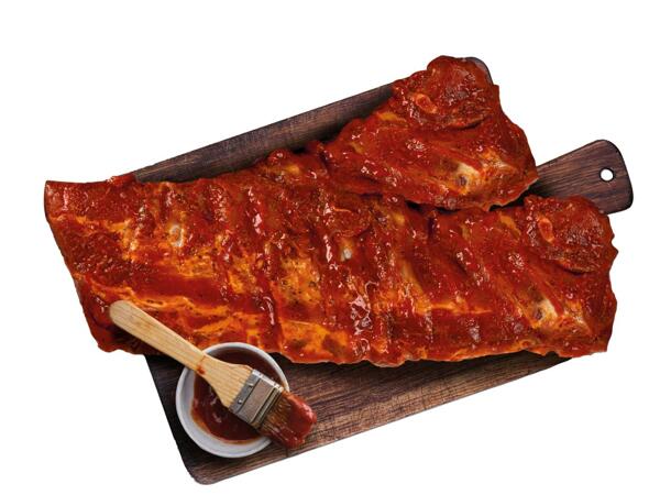 Frische BBQ Ribs mariniert
