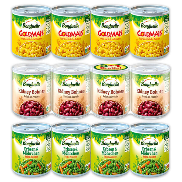 Erbsen & Möhrchen / Goldmais / Kidney Bohnen
