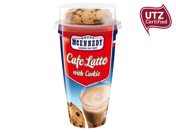 Cafe Latte und Cookie