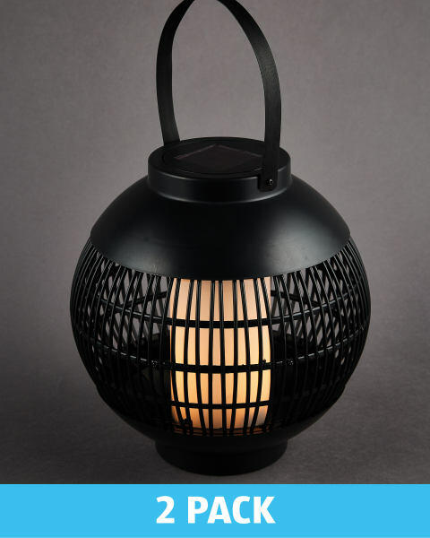 Black Solar Lantern 2 Pack