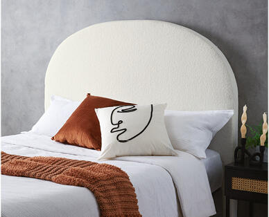 Bouclé Fabric Queen Size Bedhead