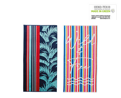 Velour Jacquard Beach Towel