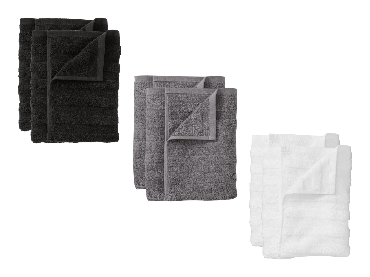 Serviettes de toilette éponge, lot de 2