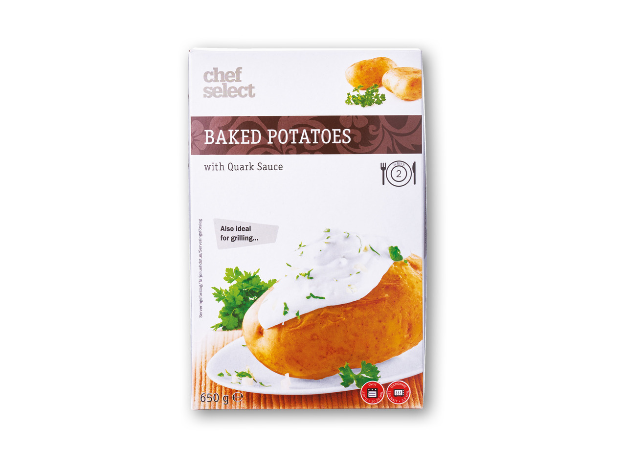 CHEF SELECT Bagekartofler med kvarkcreme