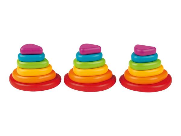 Playtive Wooden Rainbow Toy - Wooden Rainbow Stacking Blocks