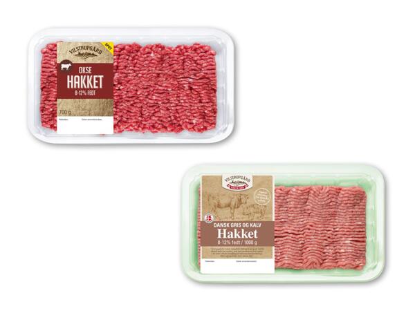 Hakket okse eller dansk gris og kalv