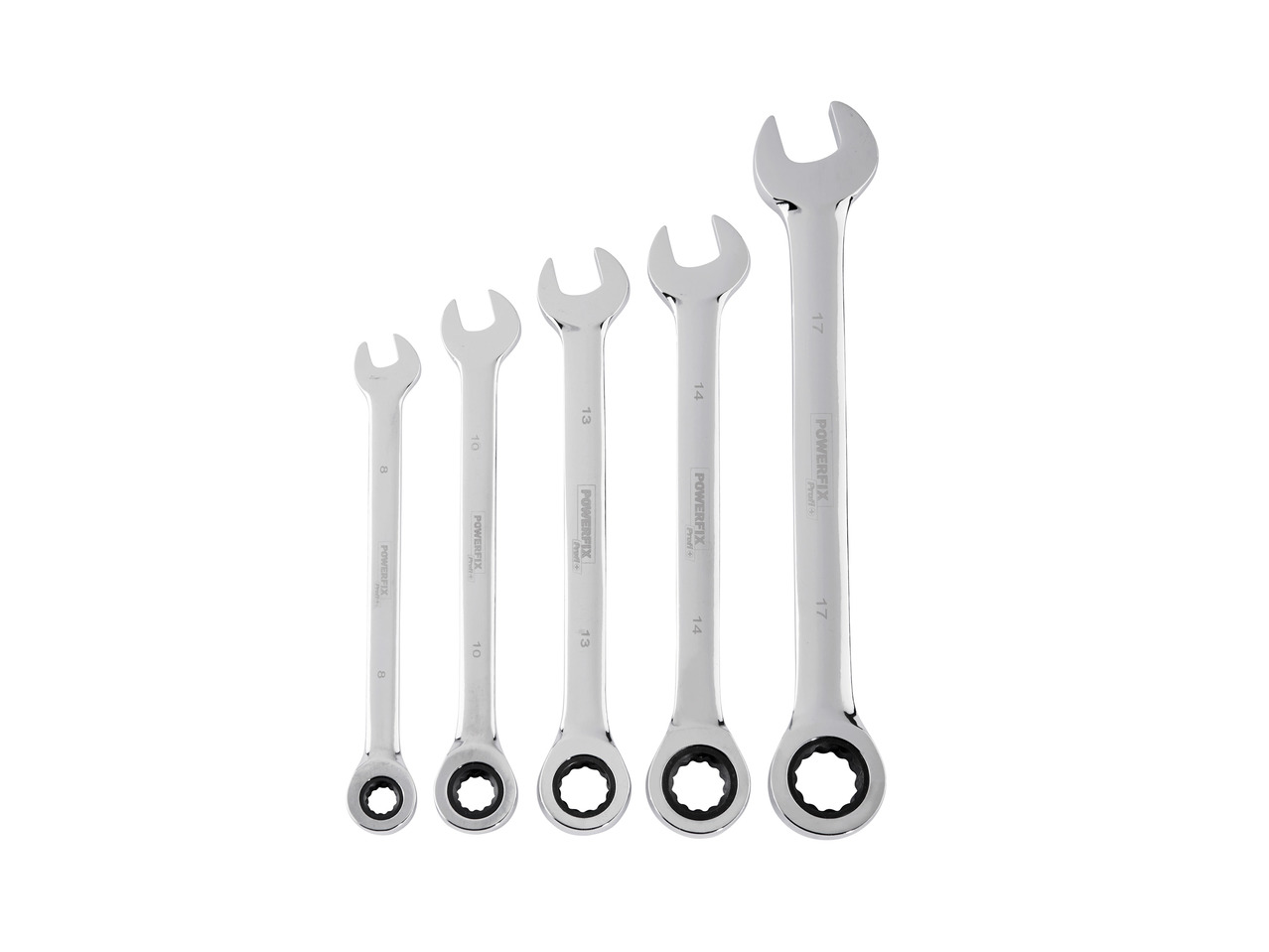 Powerfix Ratchet Ring Spanner Set