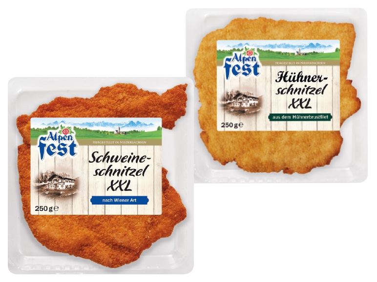 ALPENFEST Gebackenes Riesen-Schnitzel