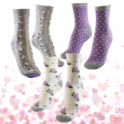 Chaussettes pour dames, 3 paires