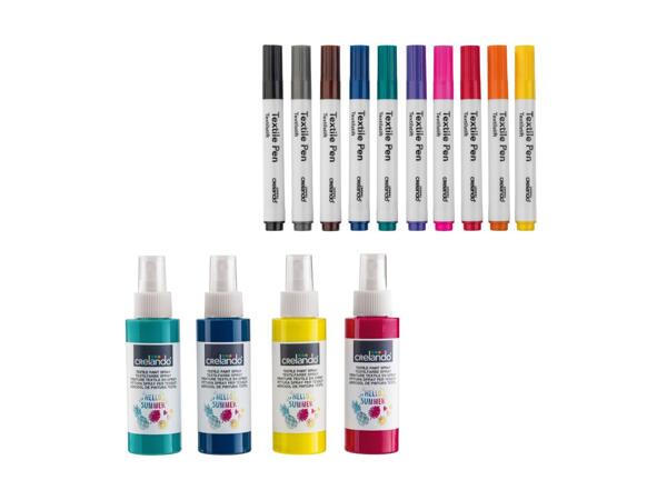 Spray/feutres pour textiles