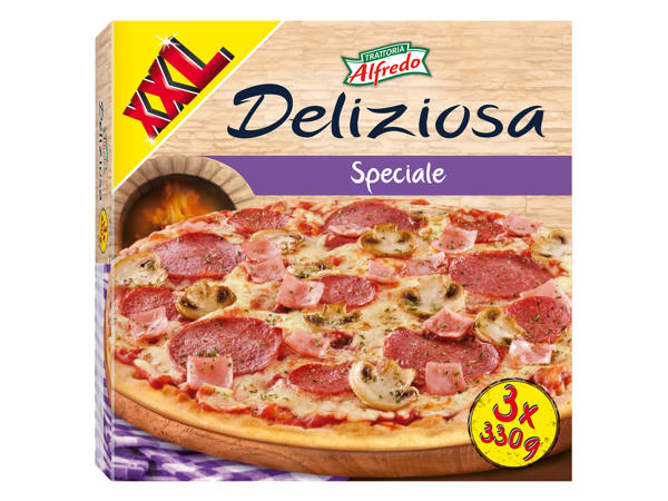 Pizza 'speciale' cuite sur pierre