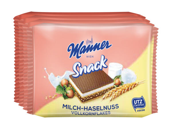 Gaufrettes lait noisettes Manner