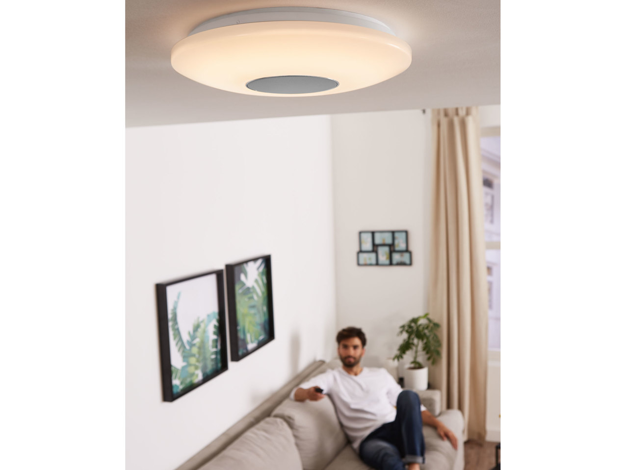 LIVARNO LUX(R) LED-Deckenleuchte mit Bluetooth-Lautsprecher