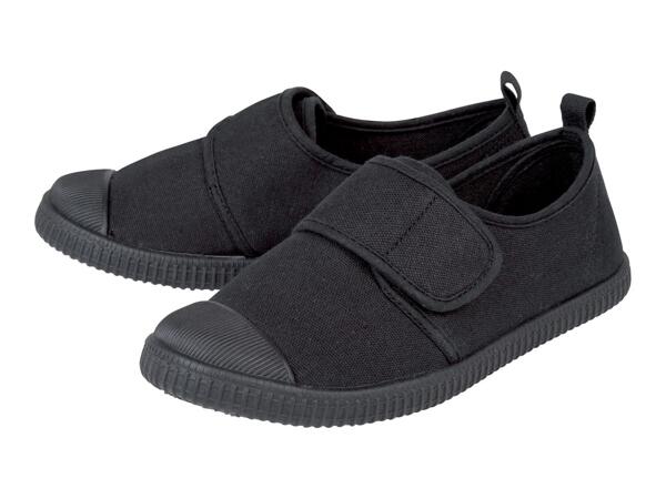 Kids' School Plimsolls With Hook & Loop Fastener