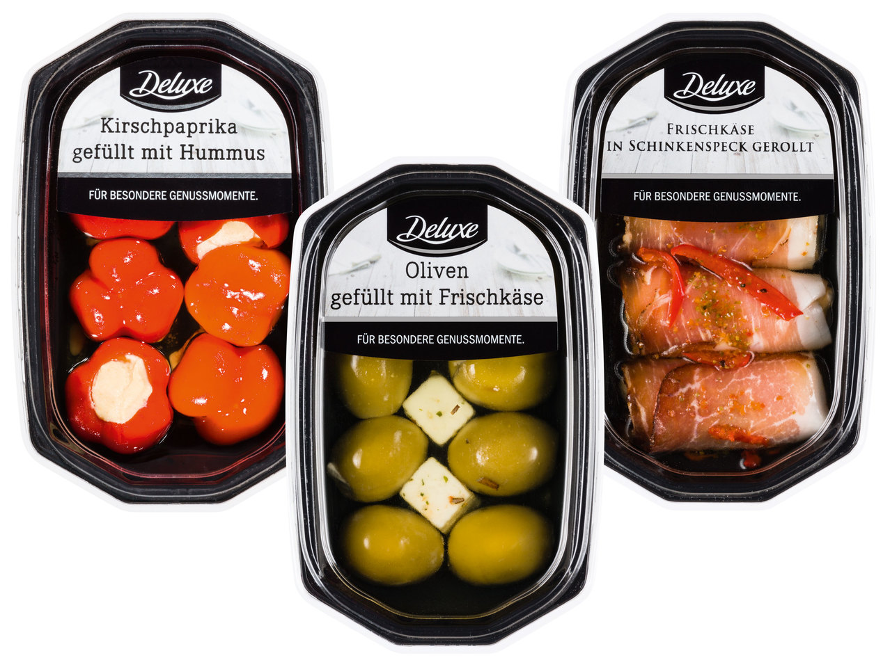DELUXE Gemüse/Früchte gefüllt/Frischkäseröllchen