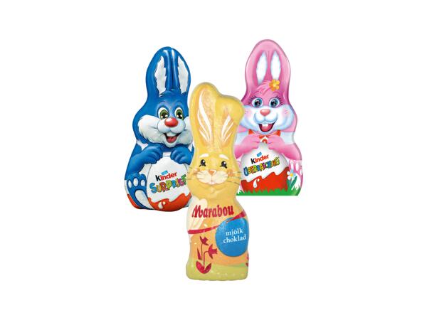 Kinder påskhare med Kinderägg/Marabou chokladhare