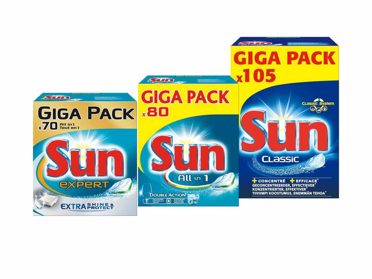 Tablettes pour lave-vaiselle Sun