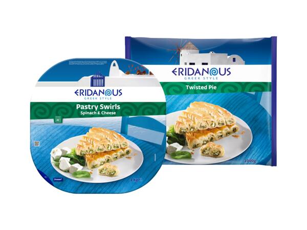 Phyllo pastry swirls
