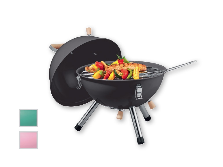 FLORABEST Portable Round Barbecue 32 x 42 x 32cm