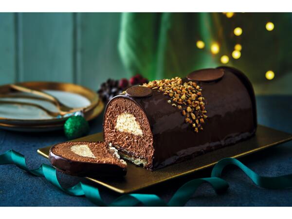 Handcrafted Chocolate & Vanilla Hazelnut Bûche
