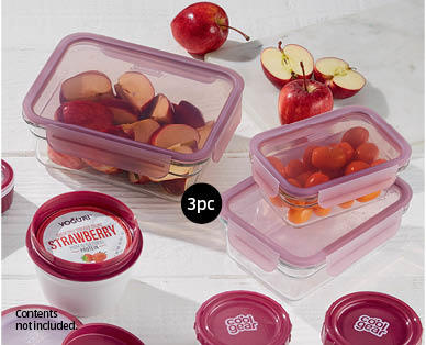 Glasslock Food Storage Containers 3 Piece Set