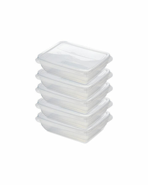 Clear 500ML Fresh & Freeze Box 5 Pk