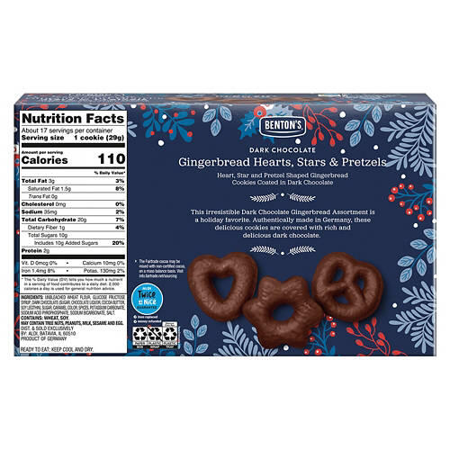 Dark Chocolate Covered Gingerbread Cookies
