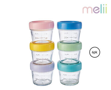 Melii Glass Food Storage Containers 6pk or Countertop Drying Rack