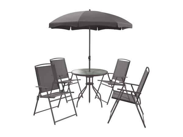 Livarno Home Garden Dining Set with Parasol