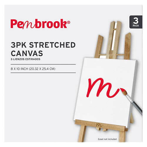 8" x 10" Stretched Canvas, 3 pack